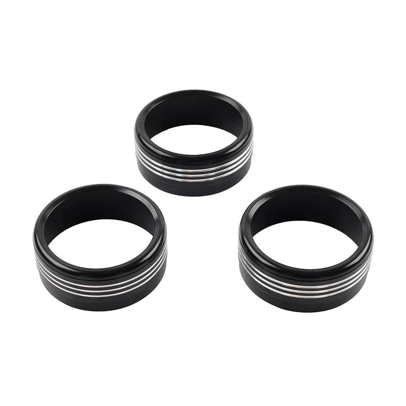 Subaru Forester XV Crosstrek WRX STi Blk AC Climate Control Knob Ring Covers (2014-2021)
