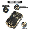 Chevy Suburban & GMC TPU Black 4 x Button Remote Keyless Key Fob Cover