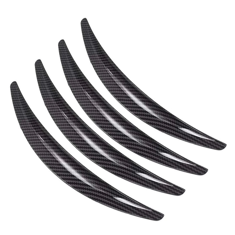 4x Carbon Fiber Car Wheel Arch Trim Lips Fender Flares Protective Strip