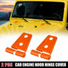Jeep Wrangler 2007-2018 Orange Engine Hood Hinge Covers
