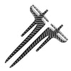 Car Caravan Carbon Fiber Black X-Wing Truck Hood Side Trim