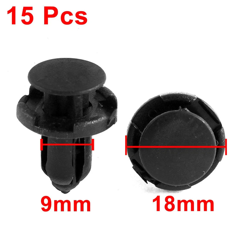 Honda Bumper Mudguard Clips 15 x 9mm Plastic Rivets Fasteners