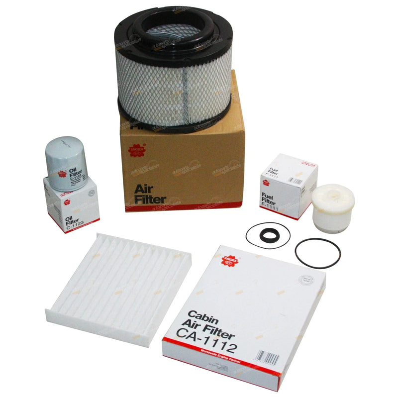 Hilux KUN16 KUN26 1KD-FTV Air Oil Fuel Cabin Filter + 7L Oil (05–15)