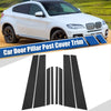 BMW X6 Gloss Carbon Pattern Door Window Pillar Post Cover Trim (2007-2014)