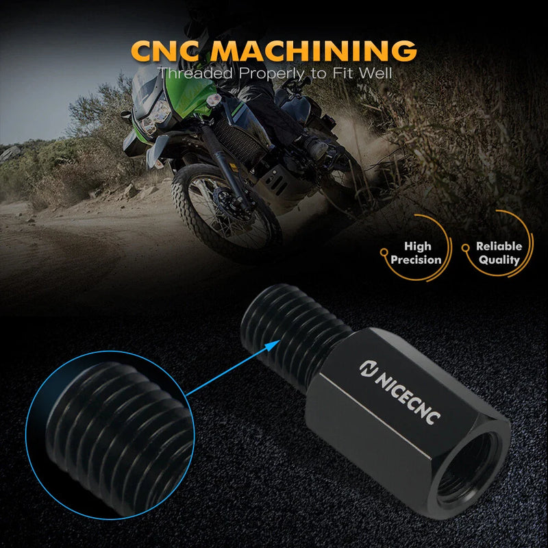 Kawasaki KLR 650 M10x1.25 Mirror Riser Extender (2008-2024)