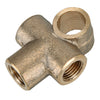 Brake Line Pipe M10x1 5x Brass T 3-Way Female Fitting Connector