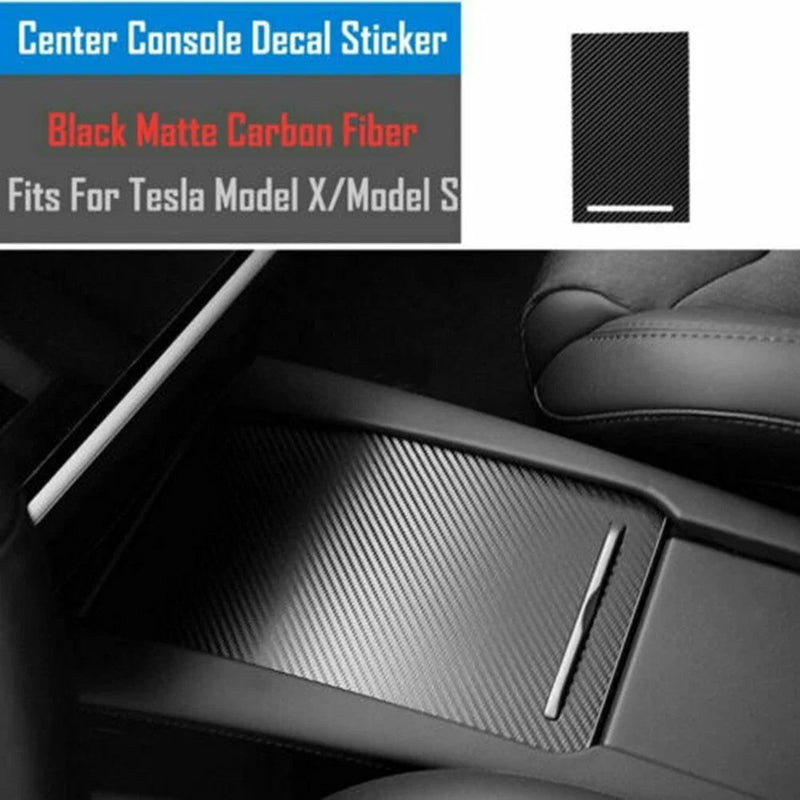 Tesla Model X / S 2 x Carbon Fiber Center Console Wrap Vinyl Sticker Trim