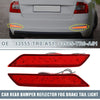 Honda Civic Sedan Rear Bumper LED Reflector Brake Tail Light Red Lens (13-15)