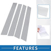 Porsche Panamera (10-16) Silver Tone 4 x Car Pillar Window Trim Covers