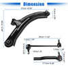 Nissan Cube 6 Pcs Front Lower Control Arms & Tie Rods Suspension (2009-2014)