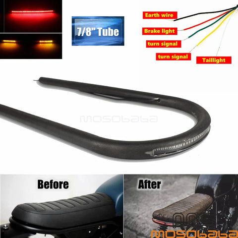 Cafe Racer CB450 CL100 SR400 XS650 GS750 Z650 LED Rear Seat Hoop