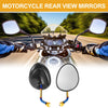 M8 2 x Rear View Mirrors Handlebar Mirror Carbon Fiber Pattern