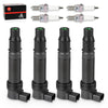 Kawasaki ZX-6R 4Pcs Ignition Coils & Iridium Spark Plugs (1995–2010)