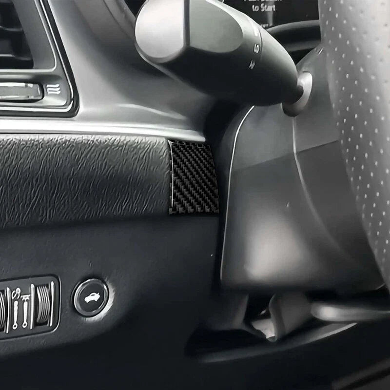 Dodge Charger Carbon Fiber Steering Wheel Side Cover Trim (2015-2022)