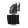 Universal 45mm Inlet Dia 90 Degree Bend Clamp-on Motorcycle Air Intake Filter