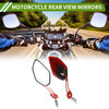 Motorcycle Mirror / M8/M10 / Rear View Mirror Polygonal Black Red Alloy