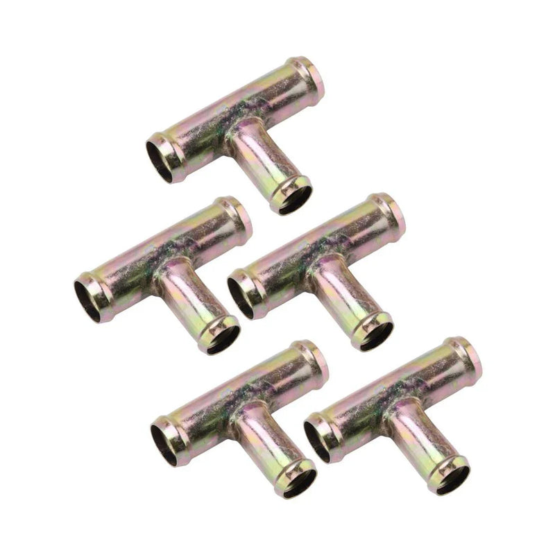 Car Adapter 5 x T-Shape 19mm Tee Heater Hose Fitting Connector