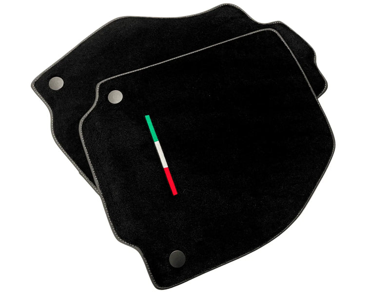 Ferrari 488 Spider (2015-2023) - AutoWin Brand, Yellow Sewing Black Floor Mats