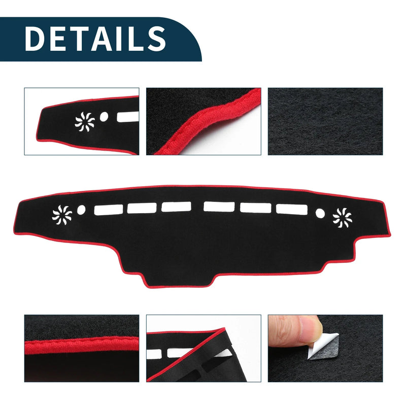 Suzuki Every DA17V (2015-2024) Black Red 1 Set Dashboard Cover Mat