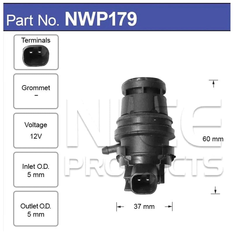Chrysler 300C Sedan / Wagon Front Windscreen Washer Pump (2005-2019)