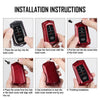 Toyota Alphard RAV4 Hilux Red Carbon Fiber Key Fob Case Cover