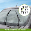 Dodge Black Windshield Washer Nozzle w/ Hose Connector