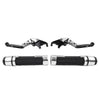 Yamaha YZF R3 MT-03 Silver Extendable Brake Clutch Lever Grip Set (2015-2023)