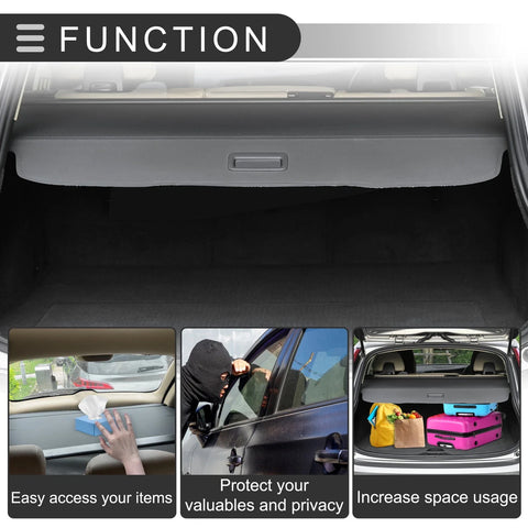 Chevrolet Equinox (2018-2022) Gloss Black PU Retractable Cargo Cover