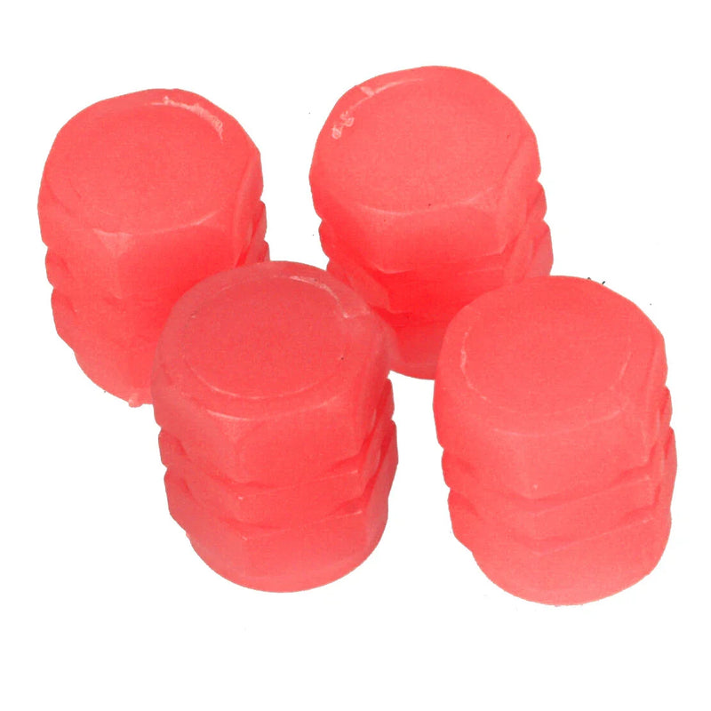 Car - Blue / Red 8pcs Luminous Tire Valve Stem Caps