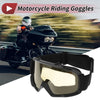 Motorcycle Riding Goggles Yellow Lens Black Frame PC