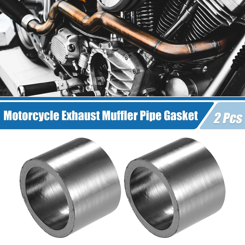 Motorcycle 2 x Exhaust Muffler Pipe Gasket 48mm OD Seal Silencer Connector
