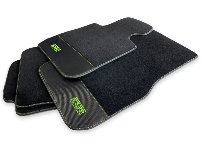 BMW 2 Series F22 Carbon Fiber Leather ER56 Design Floor Mats (2014-2021)