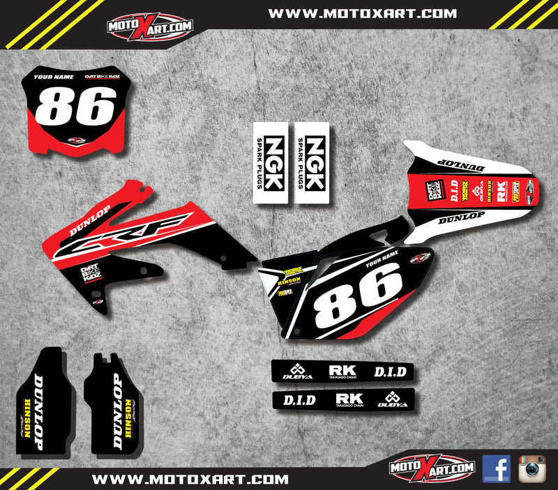 Honda CRF 250 (2008-2009) - PYRO Style Stickers Full Custom Graphic Kit