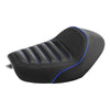 Harley Sportster XL883 1200 Black Blue Front Solo Driver Seat (2010-2022)