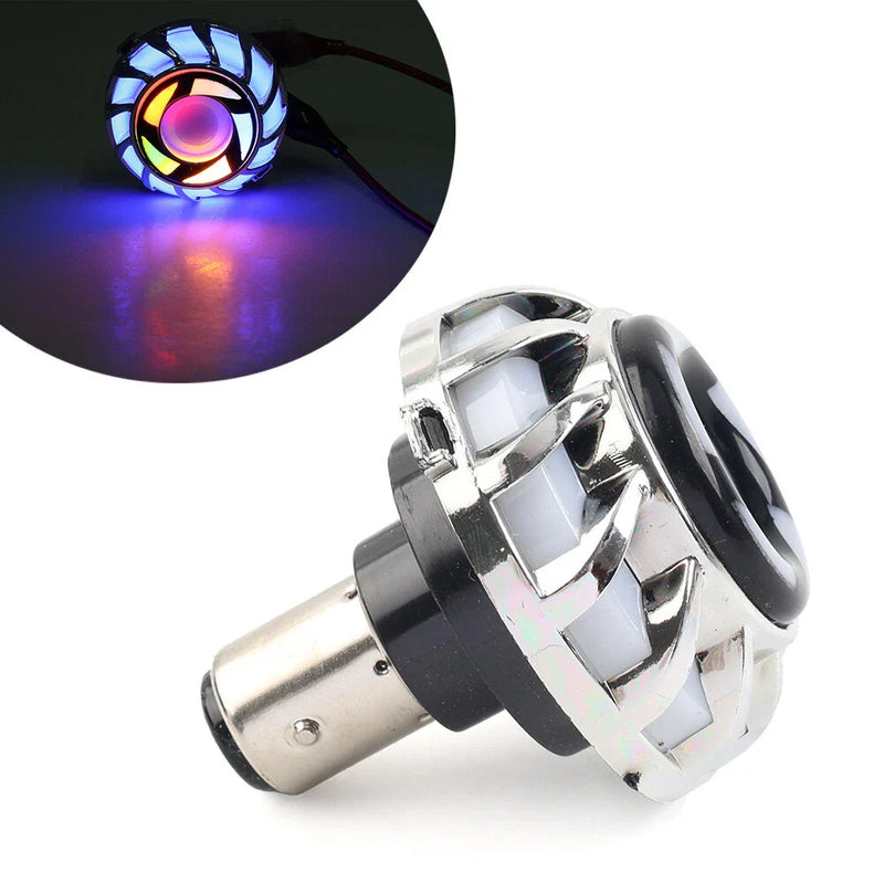 Motorcycle - Colorful Angel Eye Strobe LED Headlight Tail Brake Rear Lights