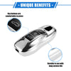 Porsche Macan (2014-2022) TPU Silver Tone 3 x Button Car Remote Key Fob Cover