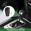 Volvo S80 (2007-2012) Black Grey Faux Leather Car Gear Shift Knob Cover