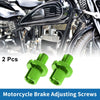 Motorcycle Brake Lever Barrel Adjusters Screws M10 Green 2 x