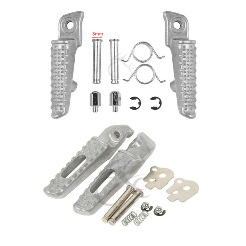 Honda CBR600RR Footrests Pegs Front Rear Silver (2003-2025)
