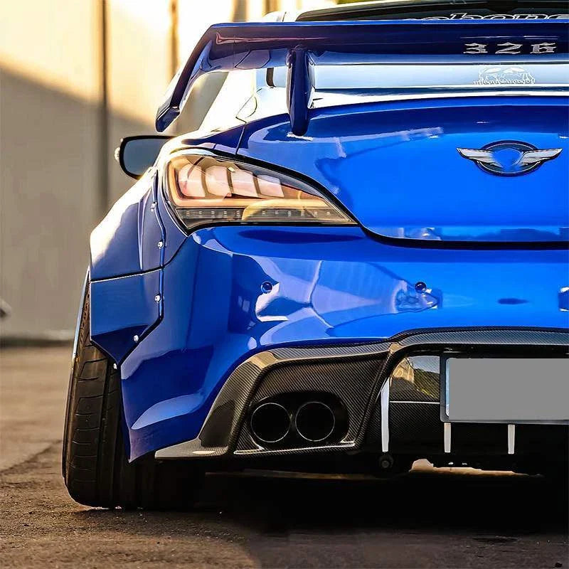 Real Carbon Fiber Rear Bumper Lip Diffuser Fit Hyundai Genesis Coupe 2009-2016