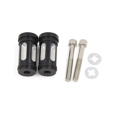 Harley 2 x Black CNC Edge Cut Brake Shifter Peg Billet