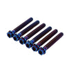 Bike Motorcycle 6pcs M6x45mm Titanium Torx Head Flange Bolts