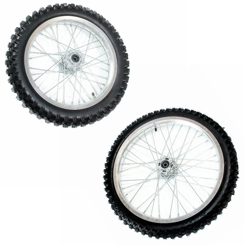 PIT Trail Dirt Bike MX Motorcross 21" Front & 18" Rear Wheel Rim Tire