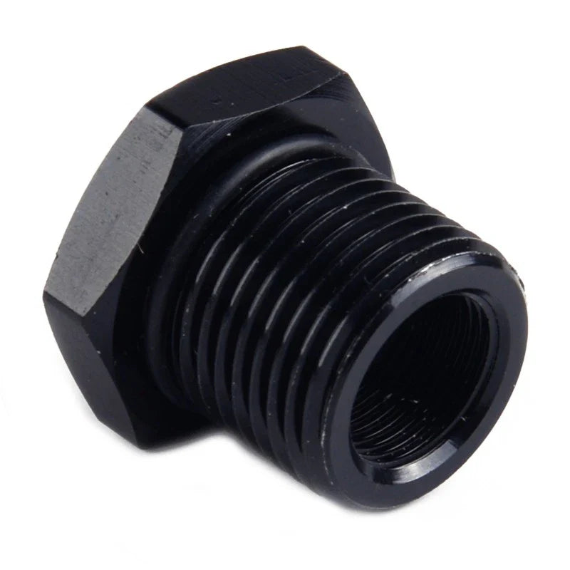 Car Model Black Oil Filter Adapter 1/2-28 to 3/4-16 Threaded