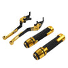 Aprilia Tuono V4 Gold Extendable Brake Clutch Levers & Handlebar Grips