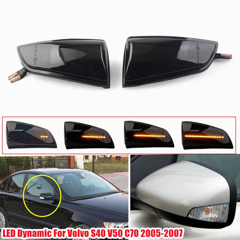 Volvo S40 V50 2 x Sequential LED Turn Signal Lights (2003-2012)