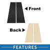 Ford Bronco (2021-2023) Black 2 x Door Pillar Window Trim