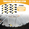 Cars Motorcycles Gold Tone 12 Pcs PVR50 Tubeless Tire Valve Universal