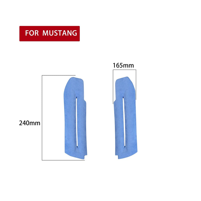 Ford Mustang 2 x Blue Door Side Handle Armrest Covers (2015-2020)