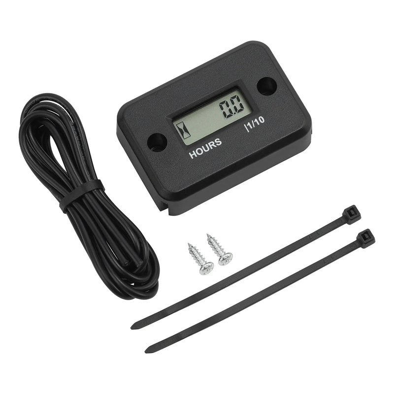 Motorcycle ATV Snowmobile Boat Digital Hour Meter Waterproof LCD Display